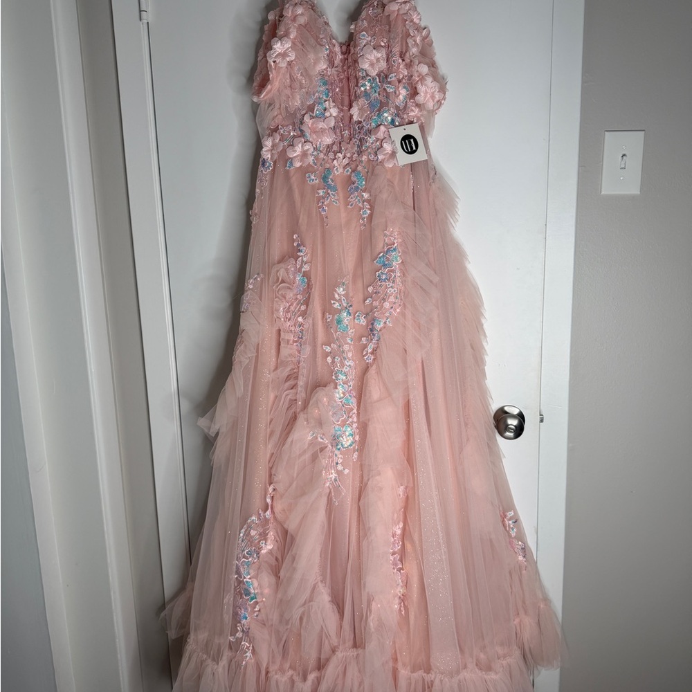 Elegant Pink Women’s Floral Dress - 6
